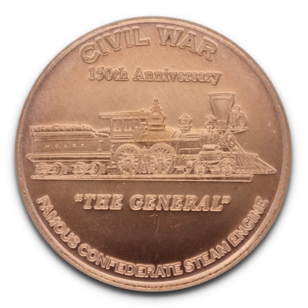 1 Unze (AVDP) .999 fein Kupfer "CIVIL WAR - 150th Anniversary - The General"