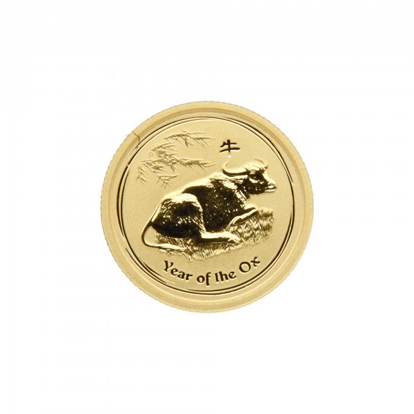 1/20 oz Australien 2009 Lunar Serie II "Year of the Ox" .9999 Gold Coin