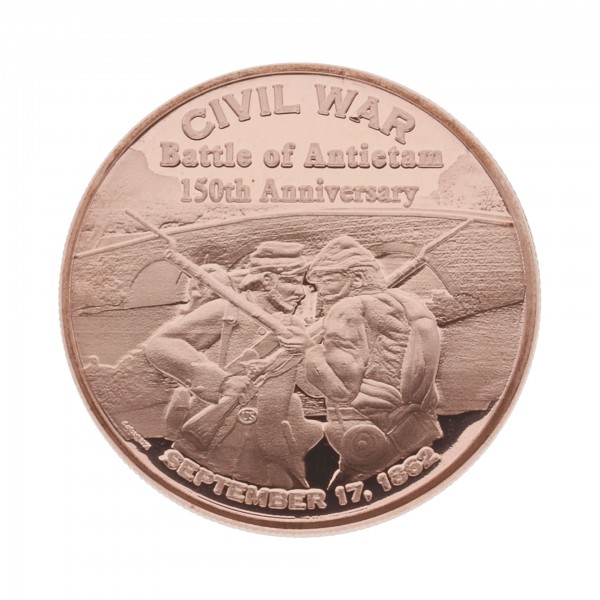 1 AVDP OZ. Fine Copper .999 "Civil War - Battle of Antietam"