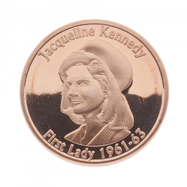 1 AVDP OZ. Fine Copper .999 "Jackie Kennedy - First Lady"