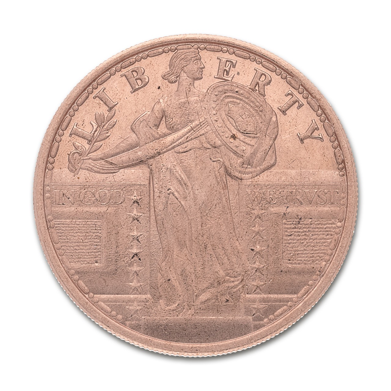 2019  LIBERTY OR DEATH  Silver shield 1 oz Copper Round Coin 